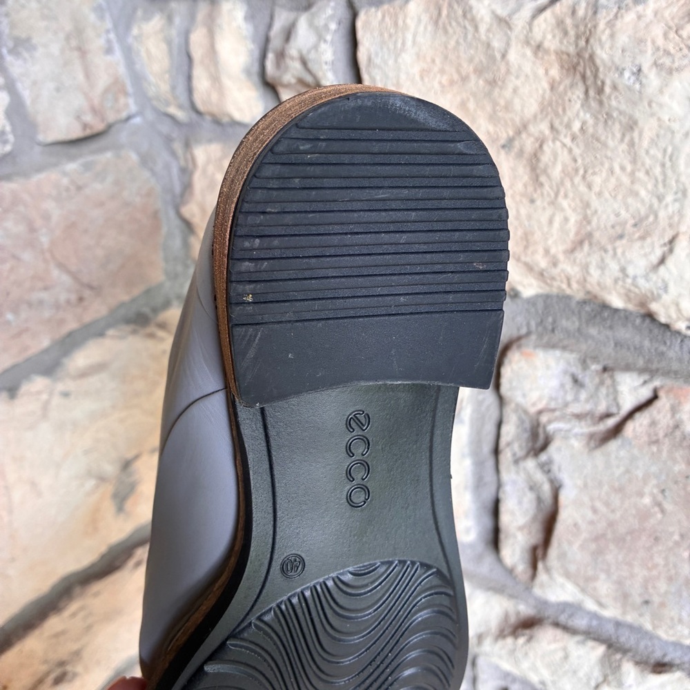ECCO SARTORELLE GRAY/SILVER LEATHER TAILORED OXFORD EUR40. - Picture 14 of 14